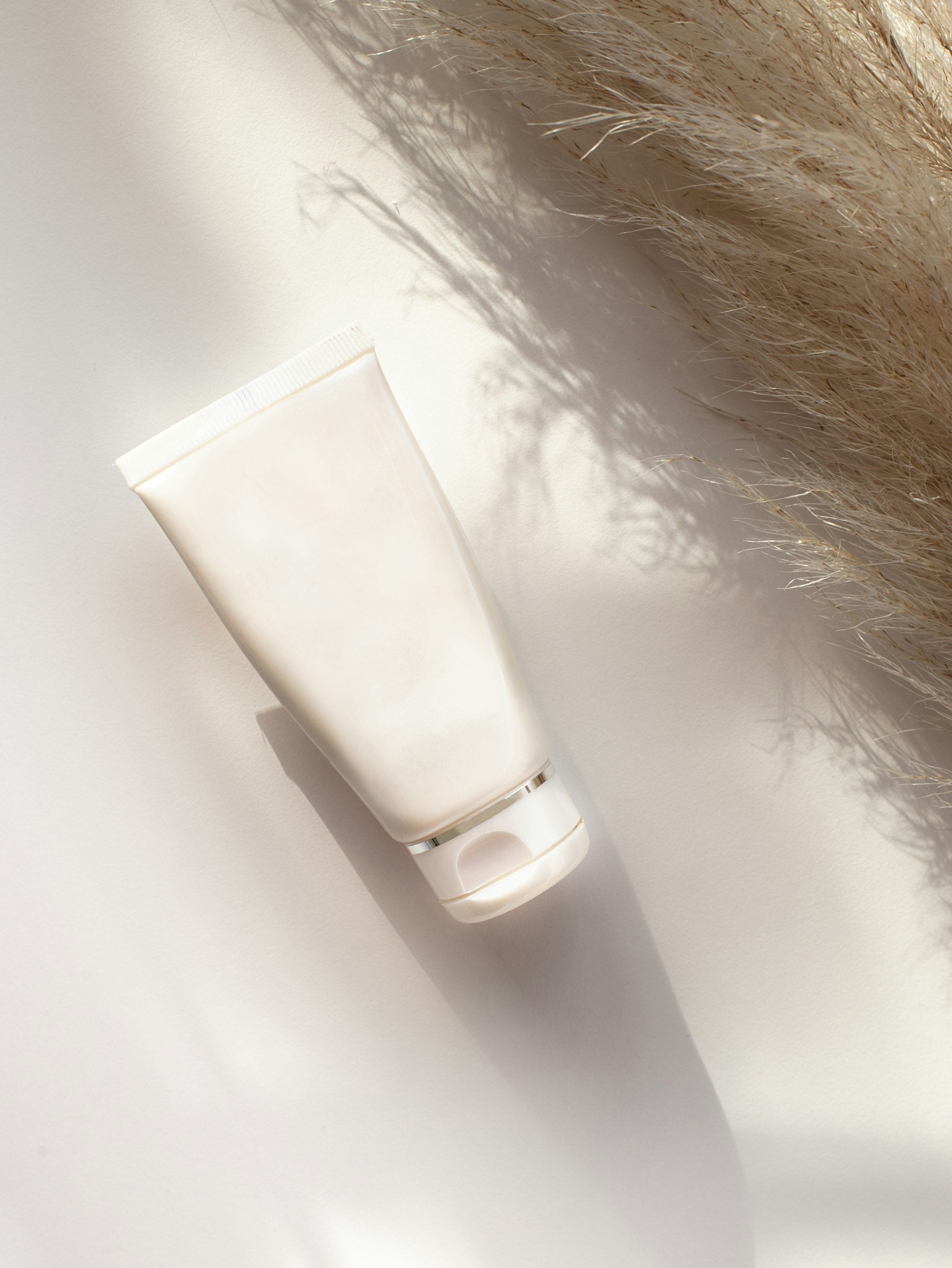 Skincare products laid out after a treatment