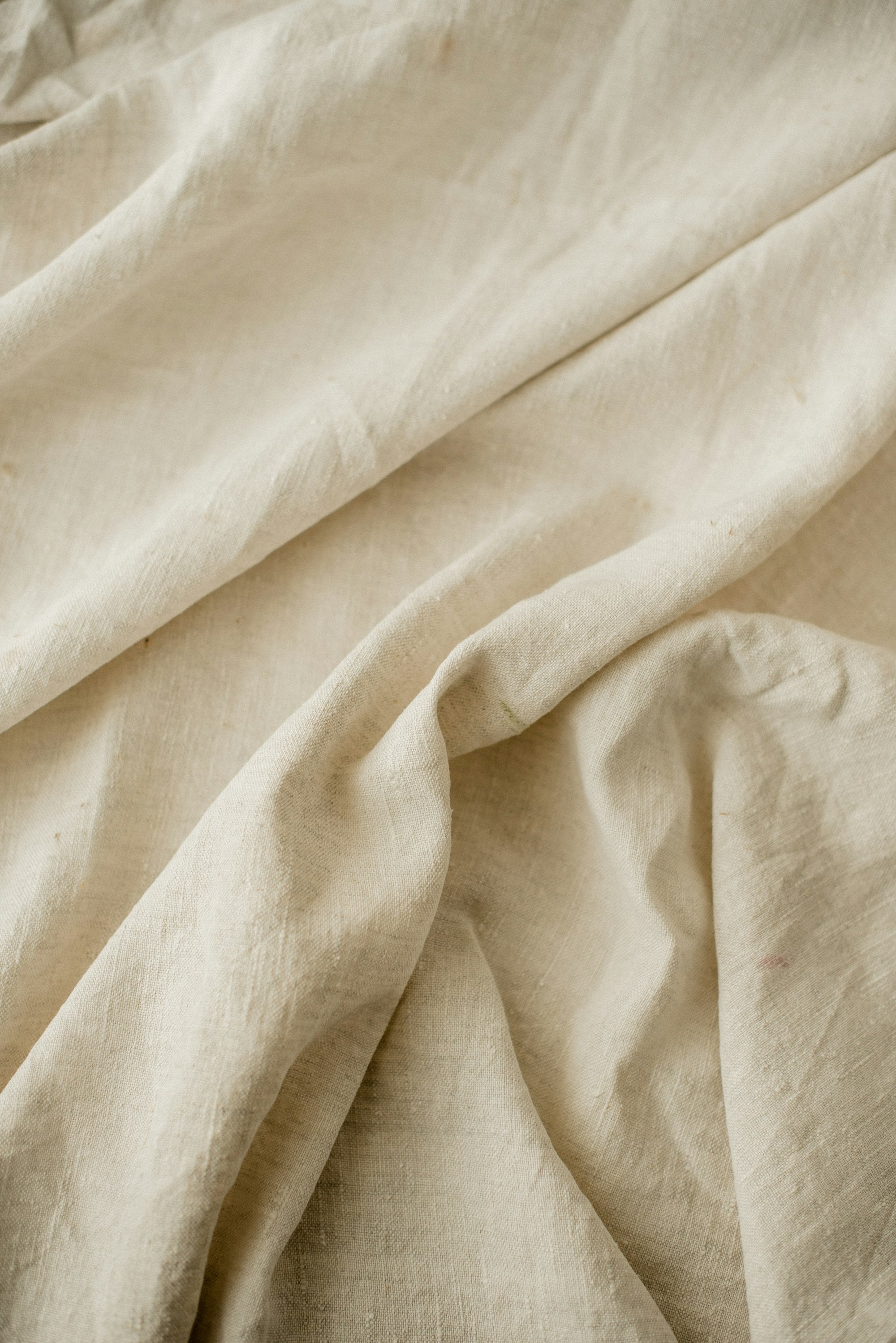 Soft natural linen, folded