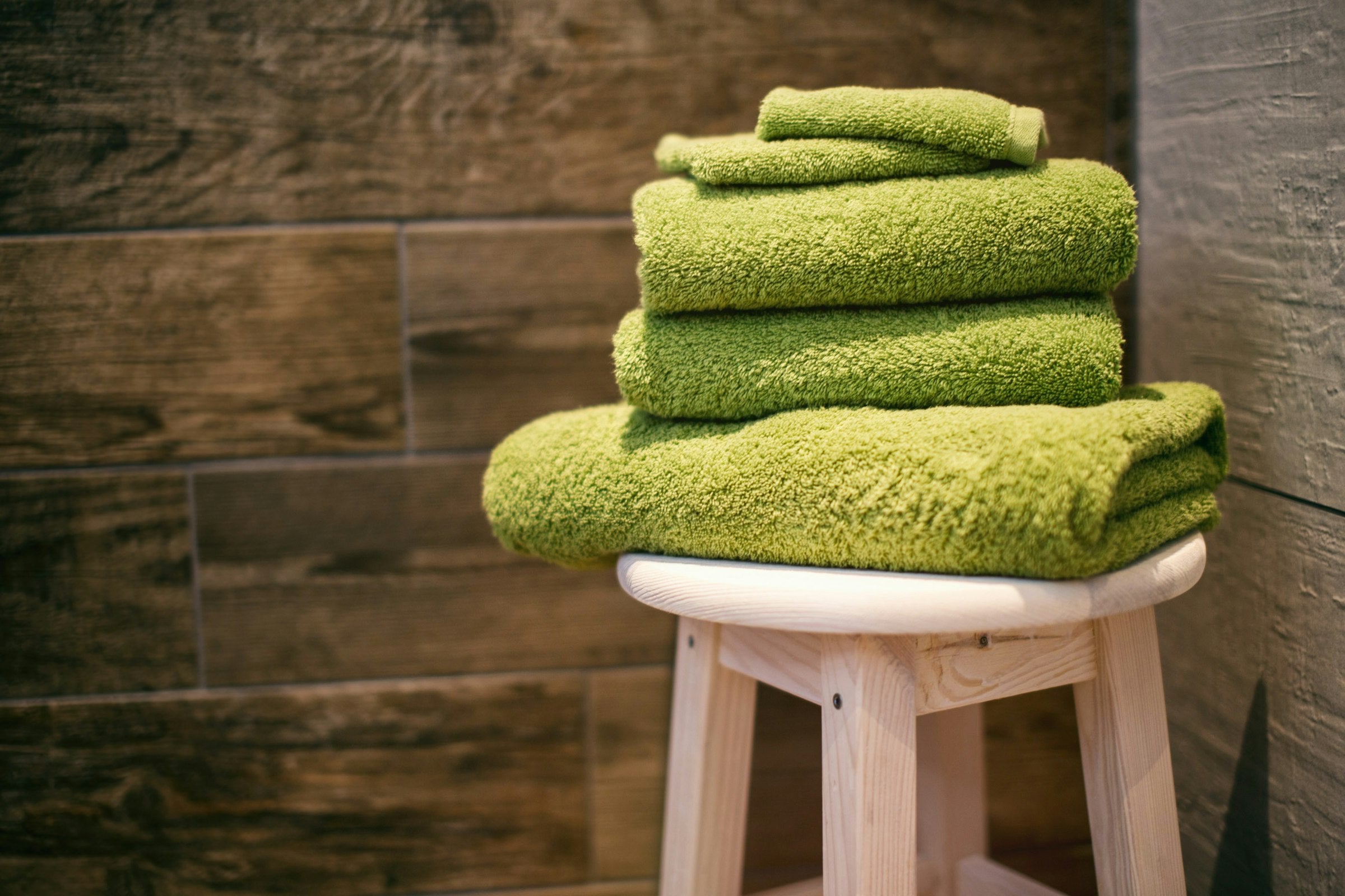 Folded towels prepared for a guest